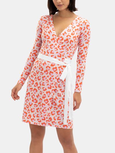 custom long sleeve wrap dress