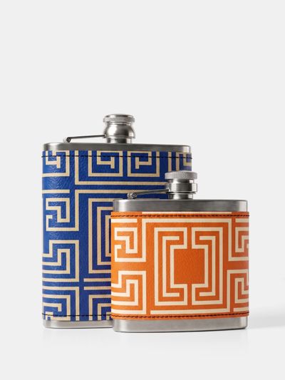 leather custom hip flask
