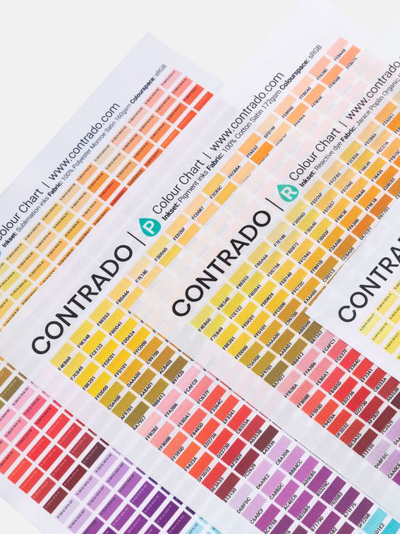 swatch pack color charts