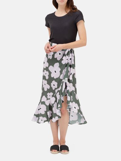 wrap skirt long